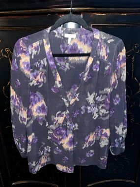 JOIE Aceline Silk Floral Blouse - Size Large